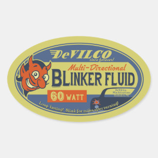 DevilCo Blinker Fluid Oval Sticker