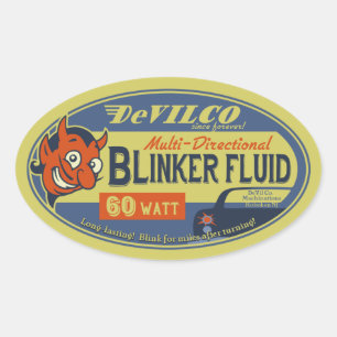 DeVilCo Blinker Fluid Oval Sticker
