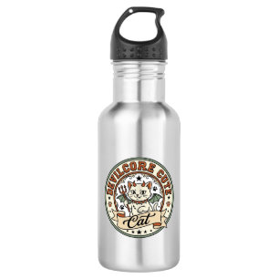 Devilcore Cute Cat Devilcore Cute Cat Vintage Vect 532 Ml Water Bottle
