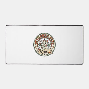 Devilcore Cute Cat Devilcore Cute Cat Vintage Vect Desk Mat
