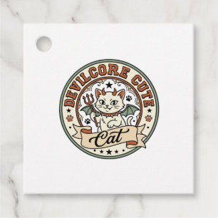 Devilcore Cute Cat Devilcore Cute Cat Vintage Vect Favour Tags