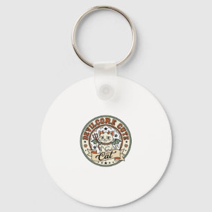 Devilcore Cute Cat Devilcore Cute Cat Vintage Vect Keychain