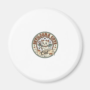 Devilcore Cute Cat Devilcore Cute Cat Vintage Vect Magnet