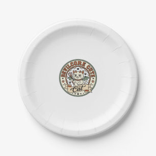 Devilcore Cute Cat Devilcore Cute Cat Vintage Vect Paper Plate