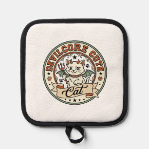 Devilcore Cute Cat Devilcore Cute Cat Vintage Vect Pot Holder