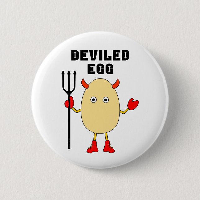 Deviled Egg 2 Inch Round Button (Front)