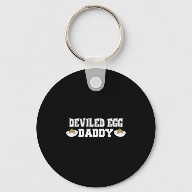 Deviled Egg Daddy - Funny Thanksgiving Deviled Egg Keychain (Front)