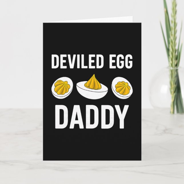 Deviled Egg Daddy Funny Thanksgiving Fathers Day 1 Card (Front)