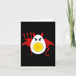 Deviled Egg Day Costume Funny Halloween Love Eggs  Card
