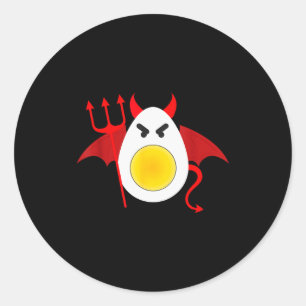 Deviled Egg Day Costume Funny Halloween Love Eggs  Classic Round Sticker