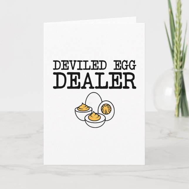 Deviled Egg Dealer Funny Cooking Potluck Thanksgiv Card (Front)