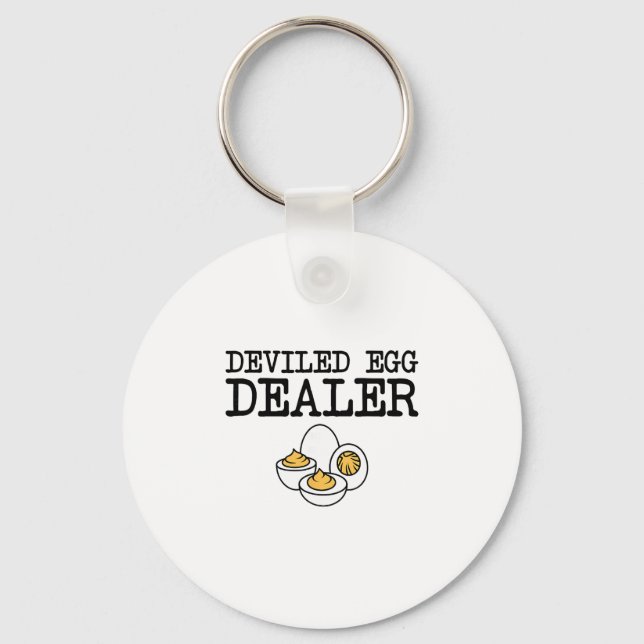 Deviled Egg Dealer Funny Cooking Potluck Thanksgiv Keychain (Front)