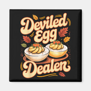 Deviled Egg Er Funny Retro Thanksgiving Food Quote Magnet