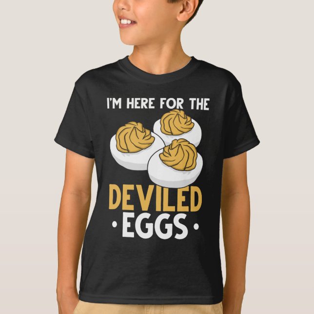 Deviled Egg Food Lover Funny Egg Humour T-Shirt (Front)
