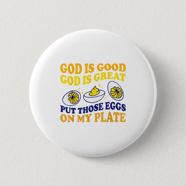 Deviled Egg Lover Funny Foodie Humor Apparel Uni-a 2 Inch Round Button (Front)