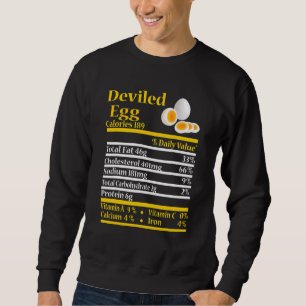 Deviled Egg Nutrition Fact Thanksgiving Christmas Sweatshirt