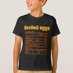 Deviled Egg Nutrition Facts Funny Thanksgiving Chr T-Shirt