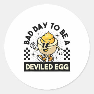 Deviled Egg Thanksgiving Eggs For Men Women Funny Classic Round Sticker