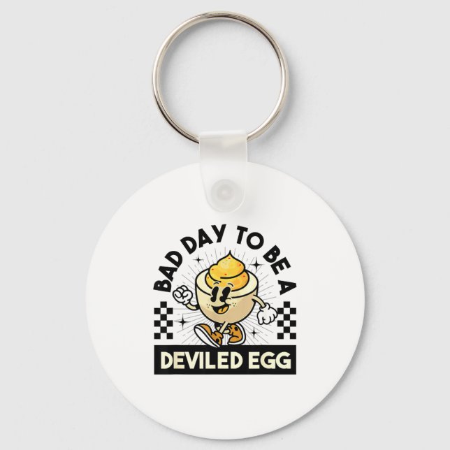 Deviled Egg Thanksgiving Eggs For Men Women Funny  Keychain (Front)