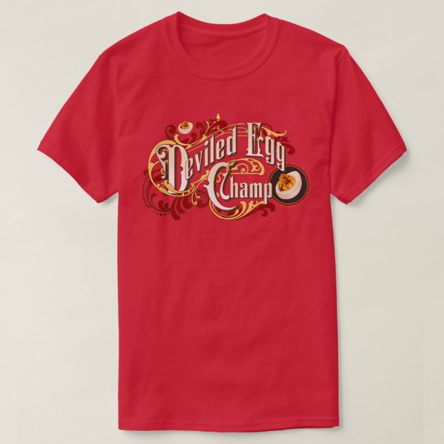 Deviled Eggs Champion Funny Thanksgiving Dinner Co T-Shirt (Design Front)