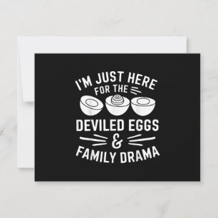 Deviled Eggs Family Drama Funny Foodie Gift Thanks Thank You Card