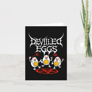 Deviled Eggs Metal Funny Cartoon Deviled Eggs Danc Card