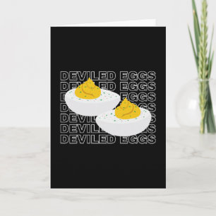 Deviled Eggs Retro Dinner Humor Food Lover Thanksg Card