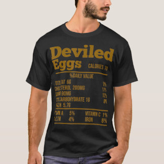 Deviled Eggs Thanksgiving Nutrition Funny Food Fac T-Shirt