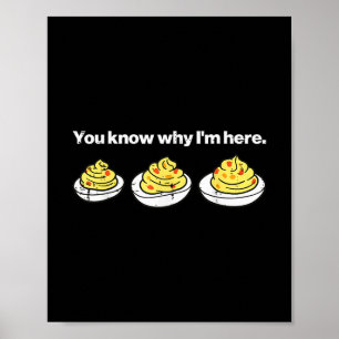 Deviled Eggs You Know Why Im Here Thanksgiving Men Poster