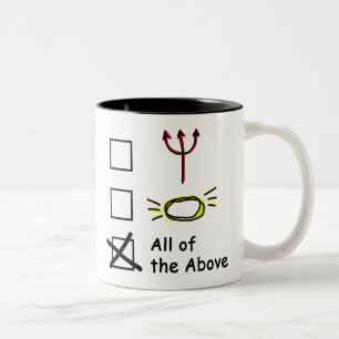 Devilish Angel Two-Tone Coffee Mug