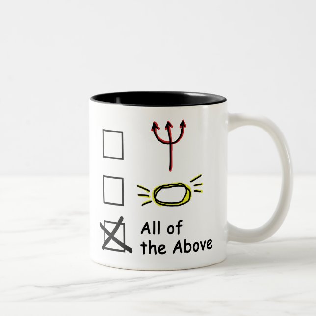 Devilish Angel Two-Tone Coffee Mug (Right)
