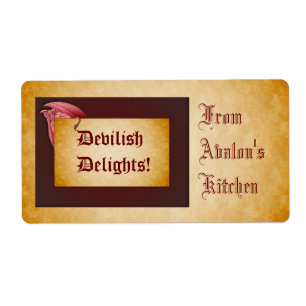 Devilish Delights Halloween Treats Baking Label