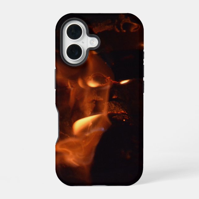 Devilish Flames iPhone 16 Case (Back)