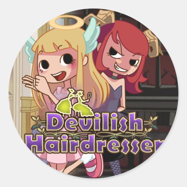 Devilish Hairdresser - Stickers (Front)