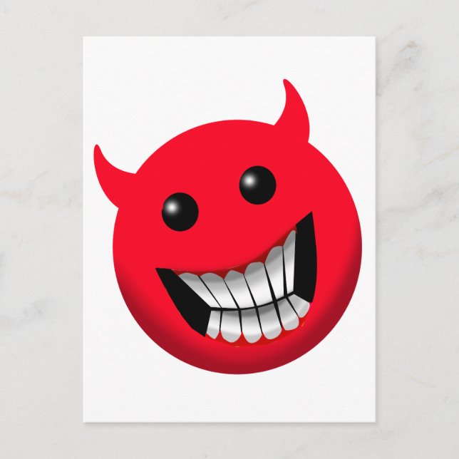 Devilish Smile Postcard (Front)