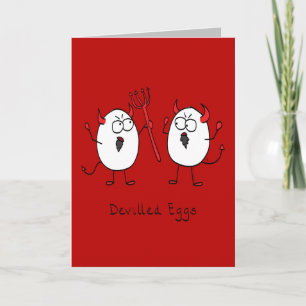 Devilled Eggs - Funny Halloween Greeting Card