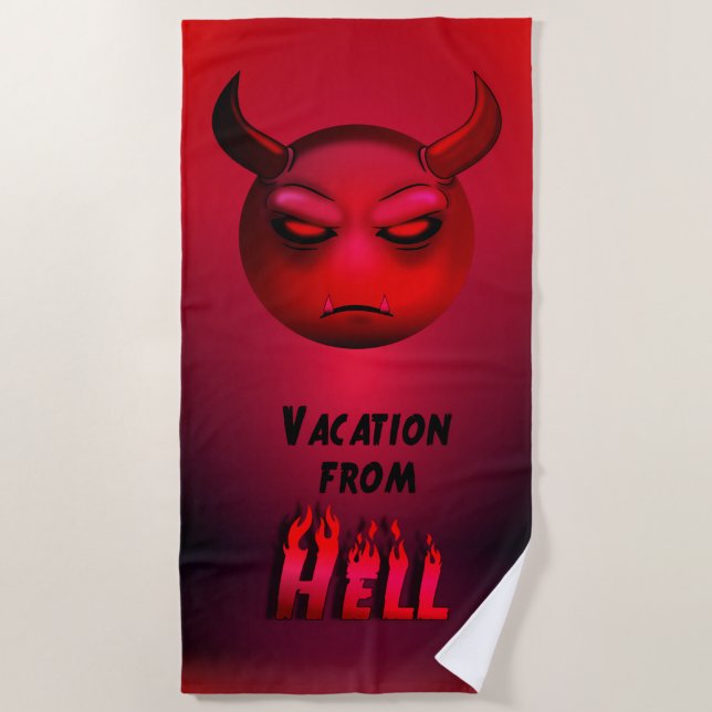 Devilmoji Beach Towel (Front)
