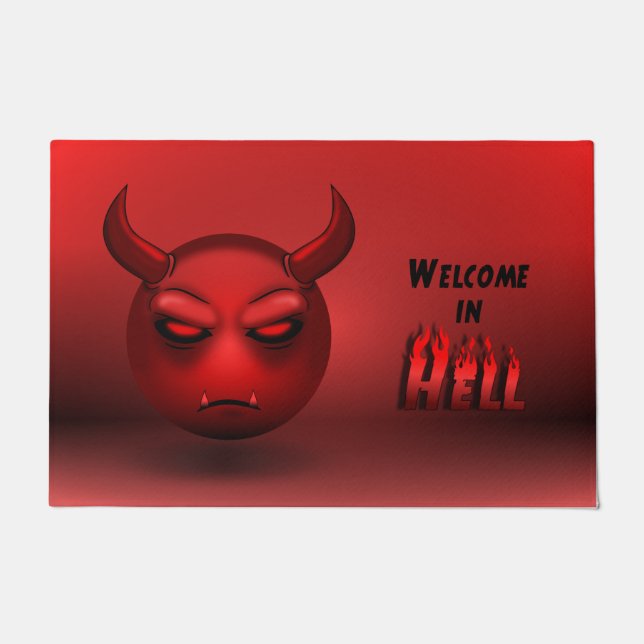 Devilmoji Pond Doormat (Front)
