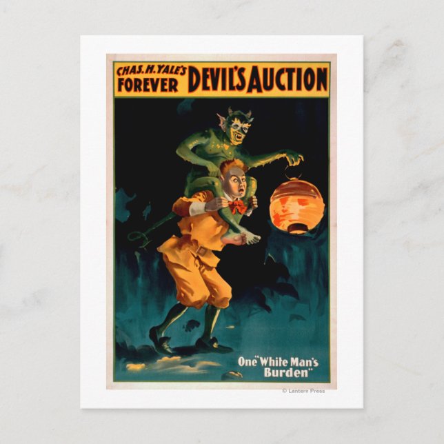 Devil's Auction White Man's Burden Theatre Postcard (Front)