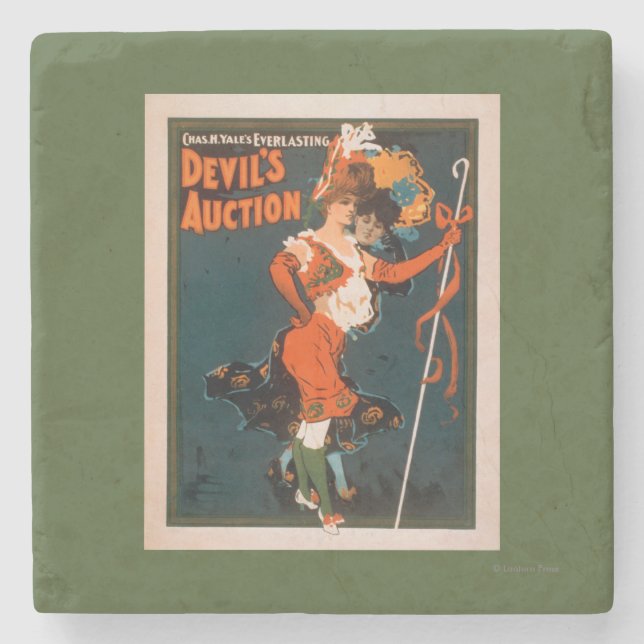 Devil's Auction Woman in Costume Theatre 2 Stone Coaster (Front)