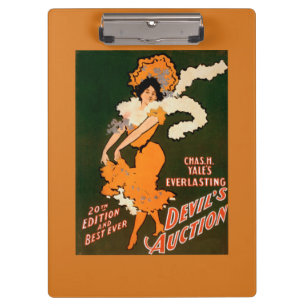 Devil's Auction Woman in Costume Theatre Clipboard