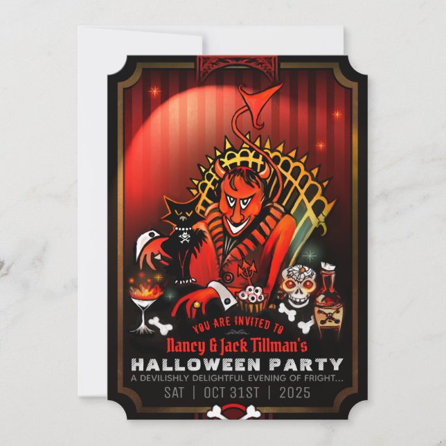 Devil's Delight II Halloween Party Invitation (Devant)
