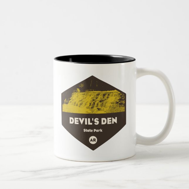 Devil's Den State Park Arkansas Two-Tone Coffee Mug (Right)