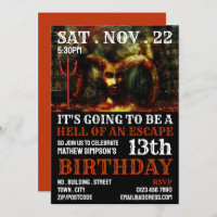 Devil's Hell Theme, Escape Room Birthday Party