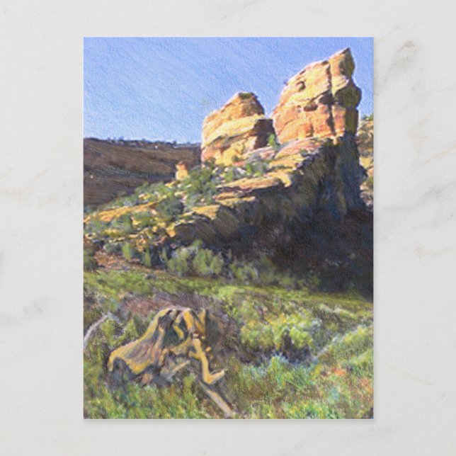 Devil's Kitchen Coloured Pencil Drawing Postcard (Front)