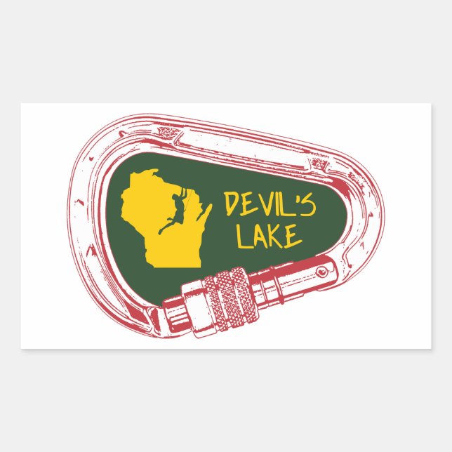 Devil's Lake Climbing Carabiner Sticker (Front)