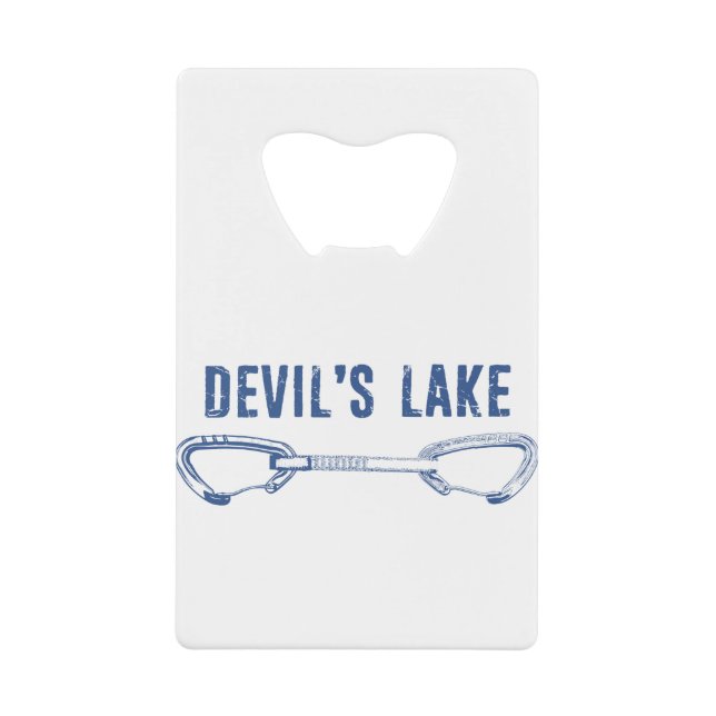 Devil's Lake Climbing Quickdraw Credit Card Bottle Opener (Front)