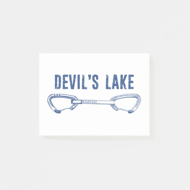 Devil's Lake Climbing Quickdraw Post-it Notes (Front)