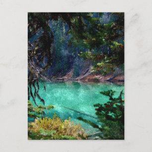 Devils Lake, Oregon Artwork Postcard
