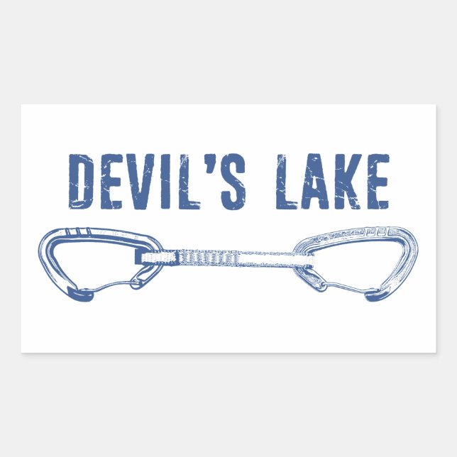 Devil's Lake Rock Climbing Quickdraw Sticker (Front)